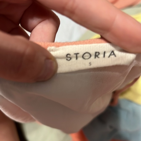 STORIA Vici Collection Pastel Rainbow Tie Dress size - Picture 6 of 7